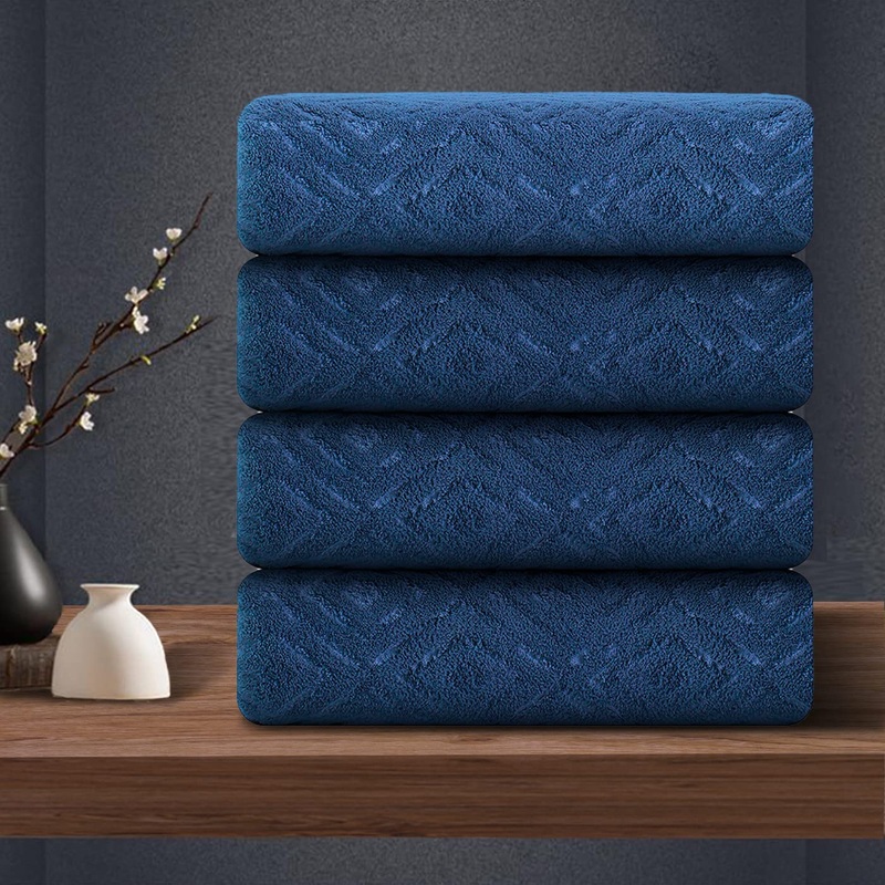 4 Pack Washcloths Set 13″x13″ Premium Quality Towel Set for Bathroom Hotel Shower Spa Gym Navy Blue Washcloths Set Absorbent & Quick Dry for Daily Use Soft Microfiber Multipurpose Washcloths Navy Blue 4 Pack Washcloths Set 13″x13″