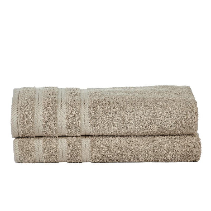 501 2 pc Bath Sheet Set. Bring Luxury to Your Home with This Soft, 100% Pure Cotton 2 Piece Bath Sheet Towel Set, 35 x 68(Taupe)