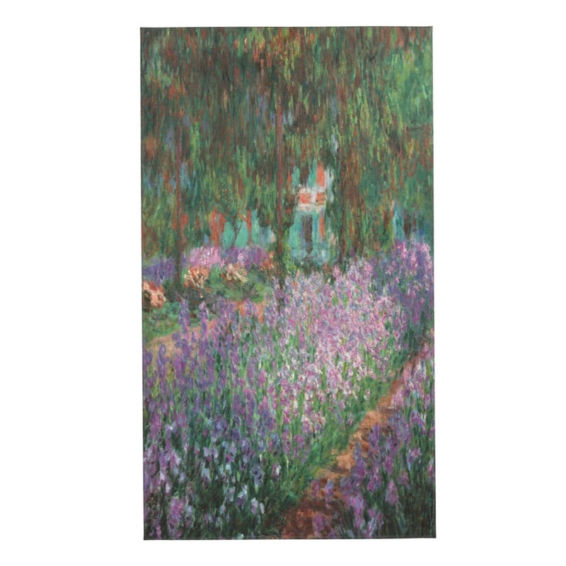 Snrfory Fingertip Towel, Monet Garden Flower Large Hand Towel for Bathroom Kitchen Spa (15.7×27.5 Inch)