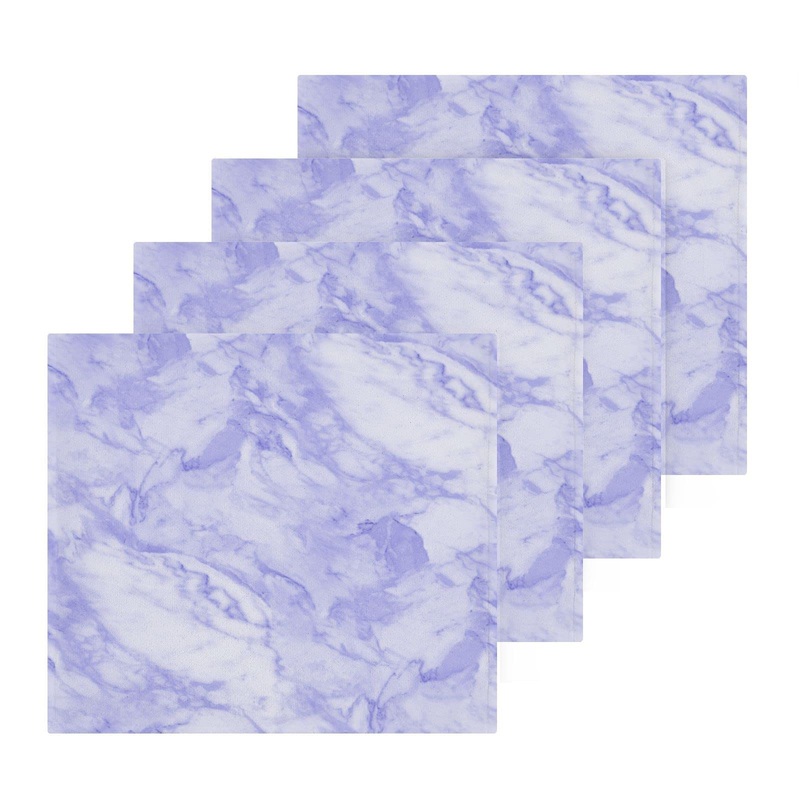 SUABO Soft Cotton Bath Washcloths Purple White Cracked MarbleFingertip Towel Face Cloths Absorbent Wash Cloths Quick Drying Bath Towel for Bathroom Spa Gym Kitchen Set 4