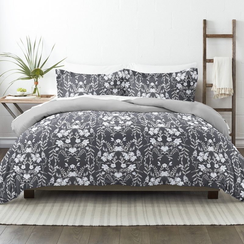 Reversible Duvet Cover Sets – Black Garden, Twin-XL, 2 Piece