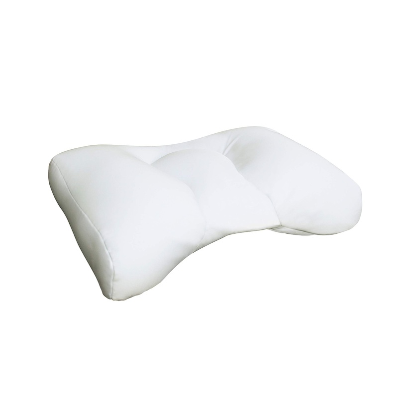 Sobakawa Cloud Pillow with Micro Bead Fill – White – Maximum Air Flow and Comfort While Retaining Shape – Contour Supports Your Neck and Head to Relieve Muscle Tension – Custom Fit Case