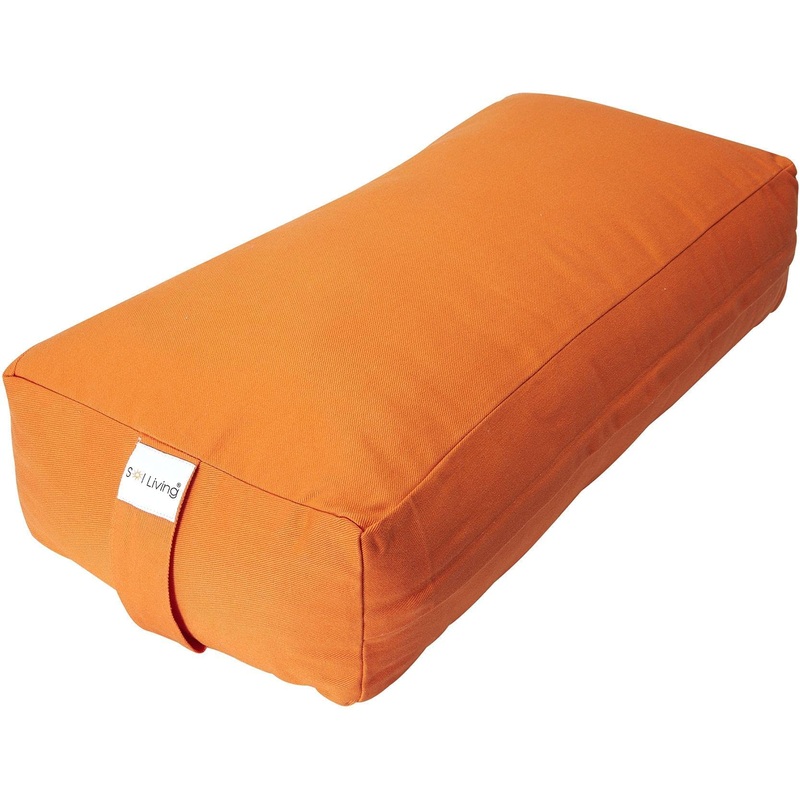 Sol Living Yoga Bolster Pillow Rectangular Meditation Cushion Cotton Meditation Accessories for Restorative Yoga Meditation Pillow Yoga Pillow Firm Body Pillow Bolster Pillow for Legs Removable Cover Tango 26″ x 8″x 5″