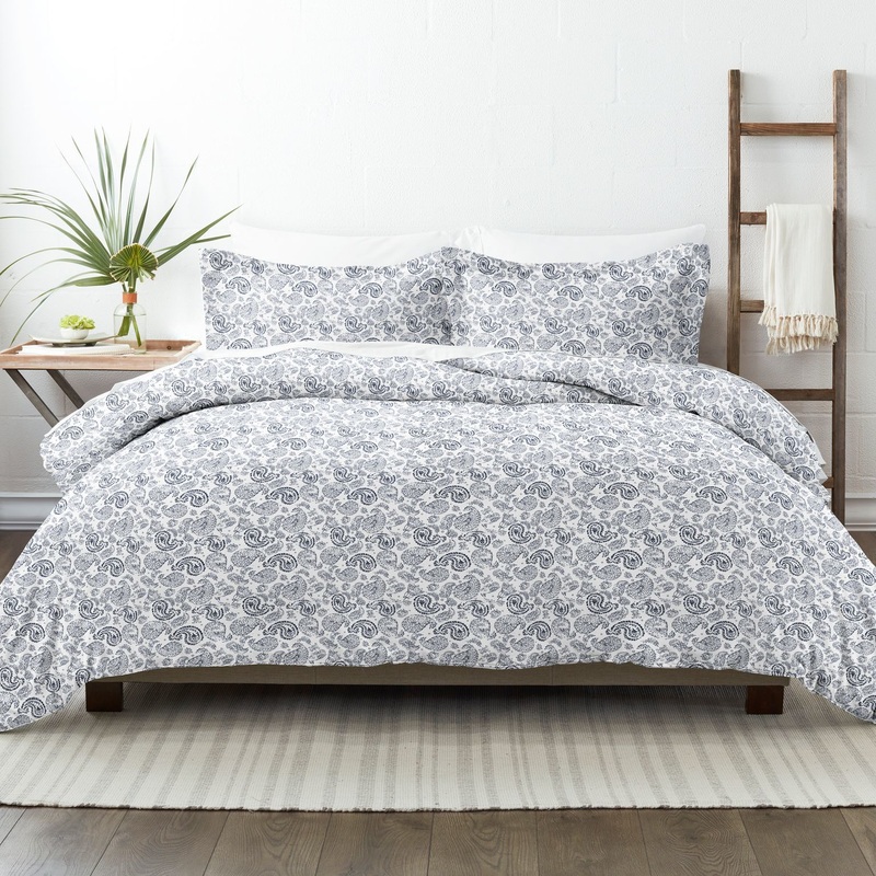 Twin Duvet Cover Sets – Paisley Print, Navy, 2 Piece