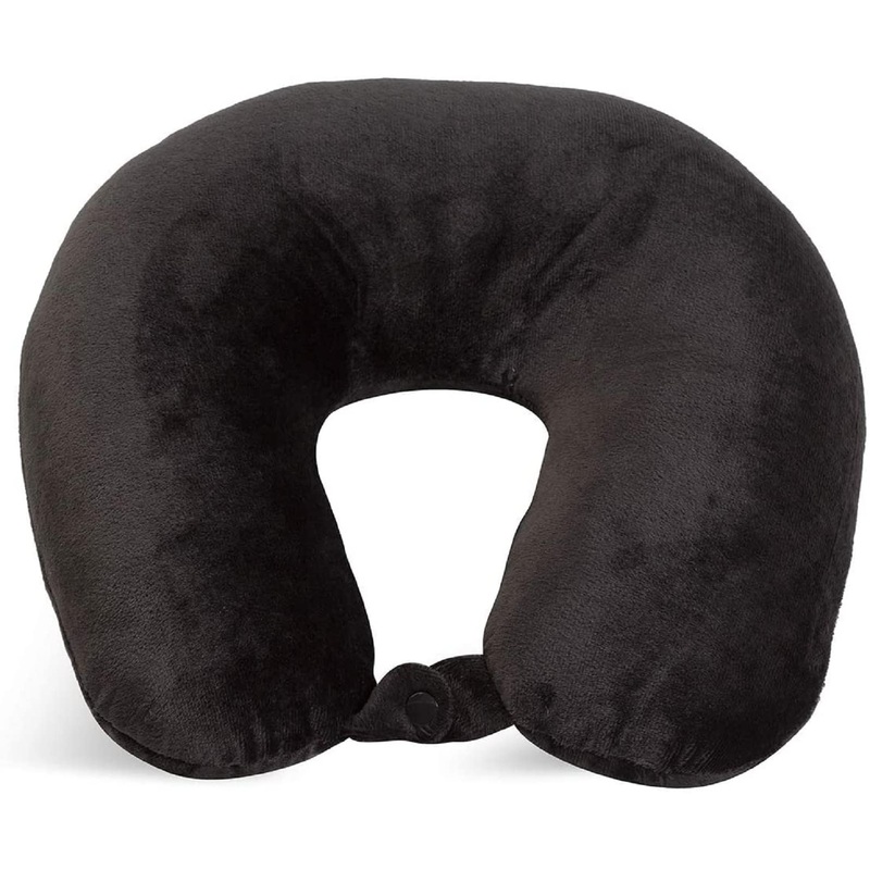 World’s Best Feather Soft Microfiber Neck Pillow, Black Black Pillow