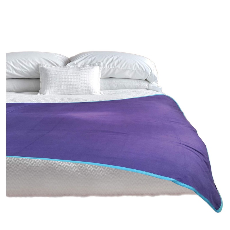 TOP 100% Waterproof Blanket Purple/Blue Jumbo 80×60 for Adults and Pets. Keep Everything Dry No Matter How Wet It Gets! Ultrasoft Noiseless Leakproof. Bed, Mattress, Furniture Protector. EZ Wash/Dry Jumbo (80 in x 60 in) Purple Blue Reversible