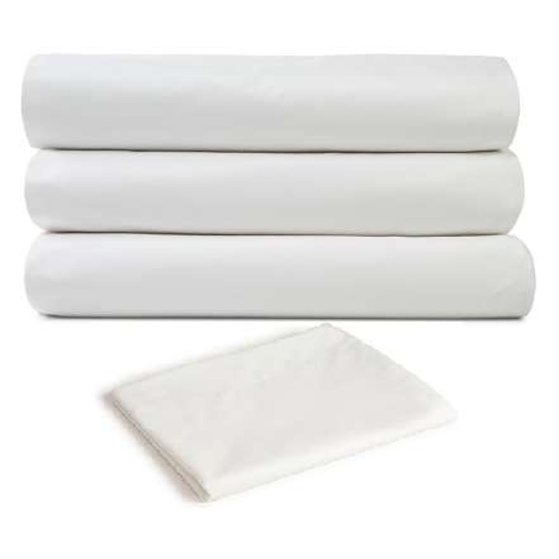 66×115 Golden Cloud White Flat Sheet Twin