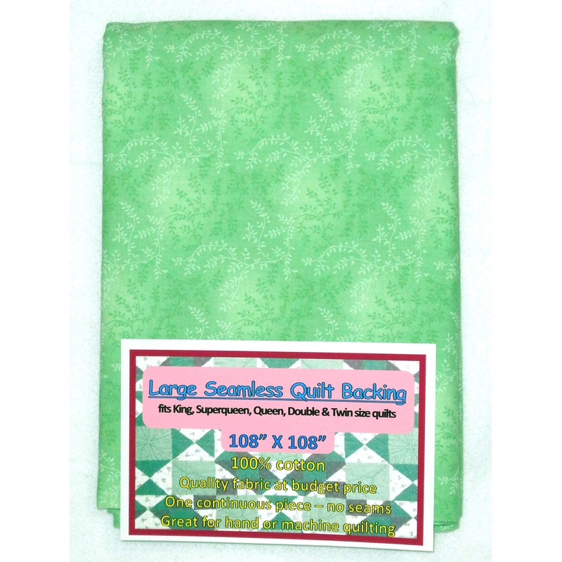 Quilt Backing, Large, Seamless, C47603-607, Light Green Vines
