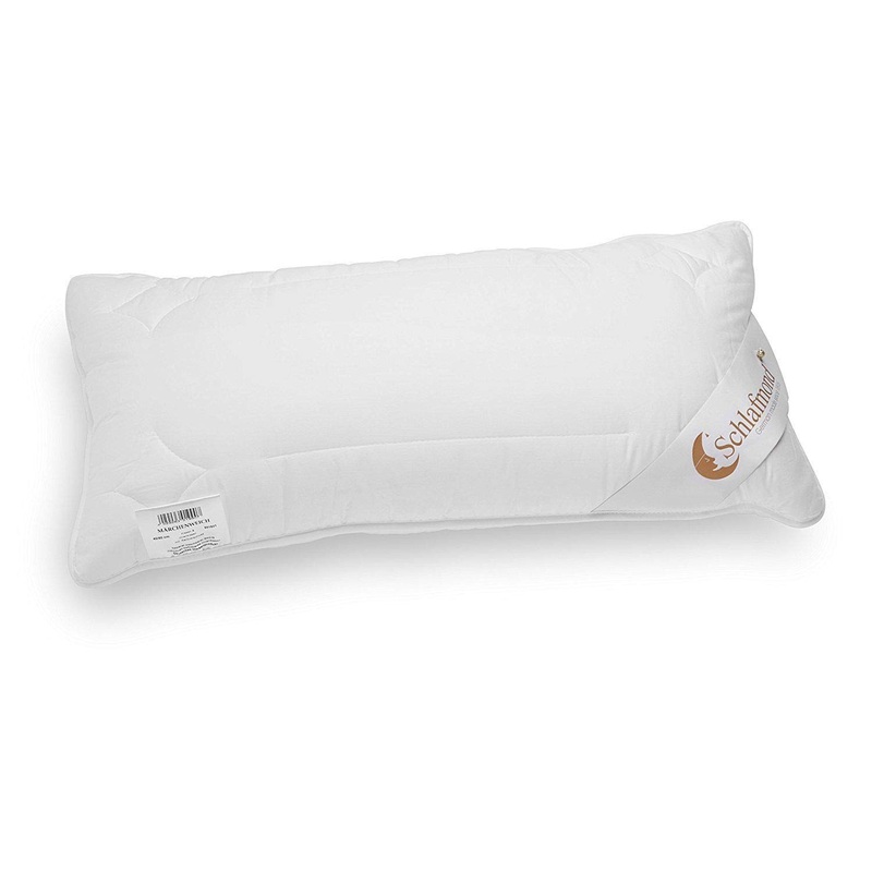 Sleep moon fairytale soft aloe vera pillow 40 x 80 cm – allergy pillow with capok cushion filling – comfortable cotton quilted pillow 40×80 with zipper – washable up to 60 degrees made in Germany 40 x 80 cm white