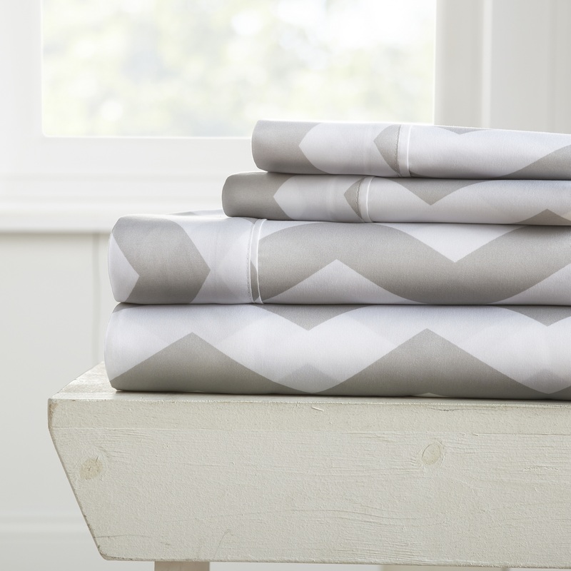 Queen Sheet Sets – Gray, Arrow Pattern, 4 Piece