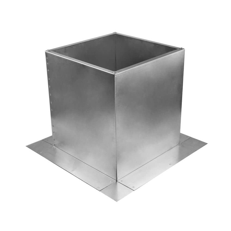 Active Ventilation Box is 10 in. Wide x 10 in. Long x 12 in. High Aluminum Roof Curb RC-7-H12