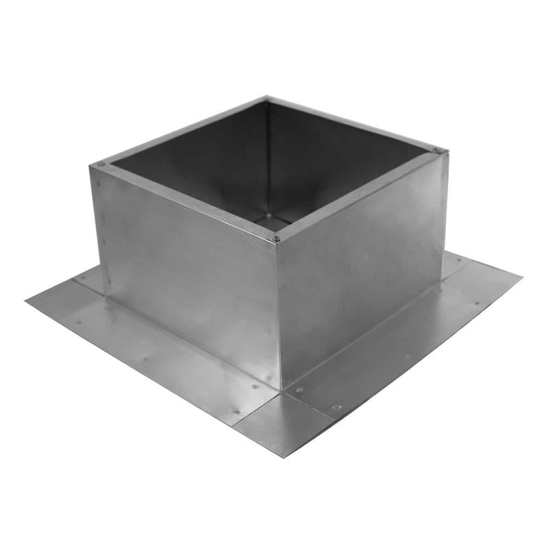 Active Ventilation Box is 10 in. Wide x 10 in. Long x 6 in. High Aluminum Roof Curb RC-7-H6