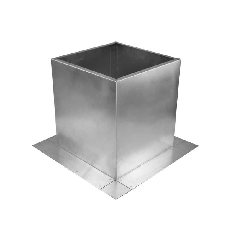 Active Ventilation Box is 11 in. Wide x 11 in. Long x 12 in. High Aluminum Roof Curb RC-8-H12