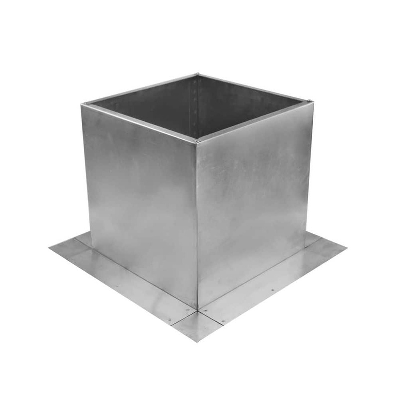 Active Ventilation Box is 12 in. Wide x 12 in. Long x 12 in. High Aluminum Roof Curb RC-9-H12