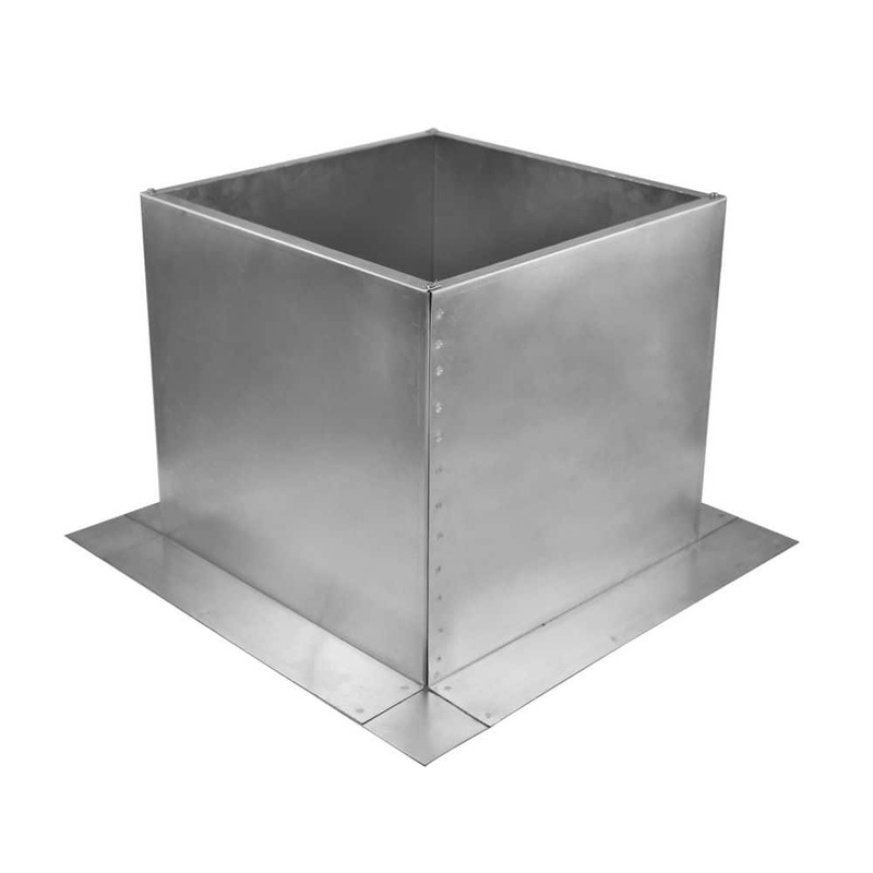 Active Ventilation Box is 13 in. Wide x 13 in. Long x 12 in. High Aluminum Roof Curb RC-10-H12