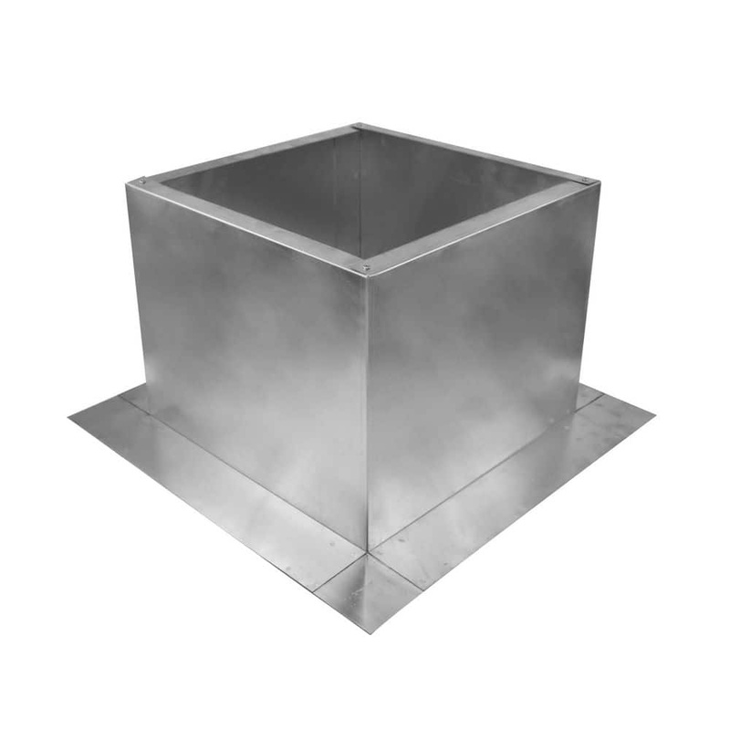 Active Ventilation Box is 15 in. Wide x 15 in. Long x 12 in. High Aluminum Roof Curb RC-12-H12