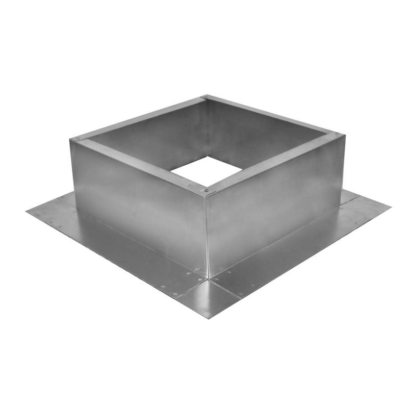 Active Ventilation Box is 15 in. Wide x 15 in. Long x 6 in. High Aluminum Roof Curb RC-12-H6