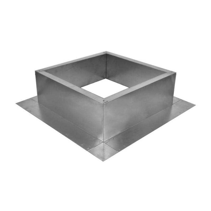 Active Ventilation Box is 17 in. Wide x 17 in. Long x 6 in. High Aluminum Roof Curb RC-14-H6