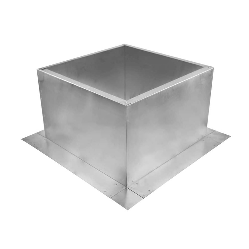 Active Ventilation Box is 19 in. Wide x 19 in. Long x 12 in. High Aluminum Roof Curb RC-16-H12