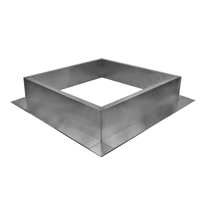 Active Ventilation Box is 27 in. Wide x 27 in. Long x 6 in. High Aluminum Roof Curb RC-24-H6