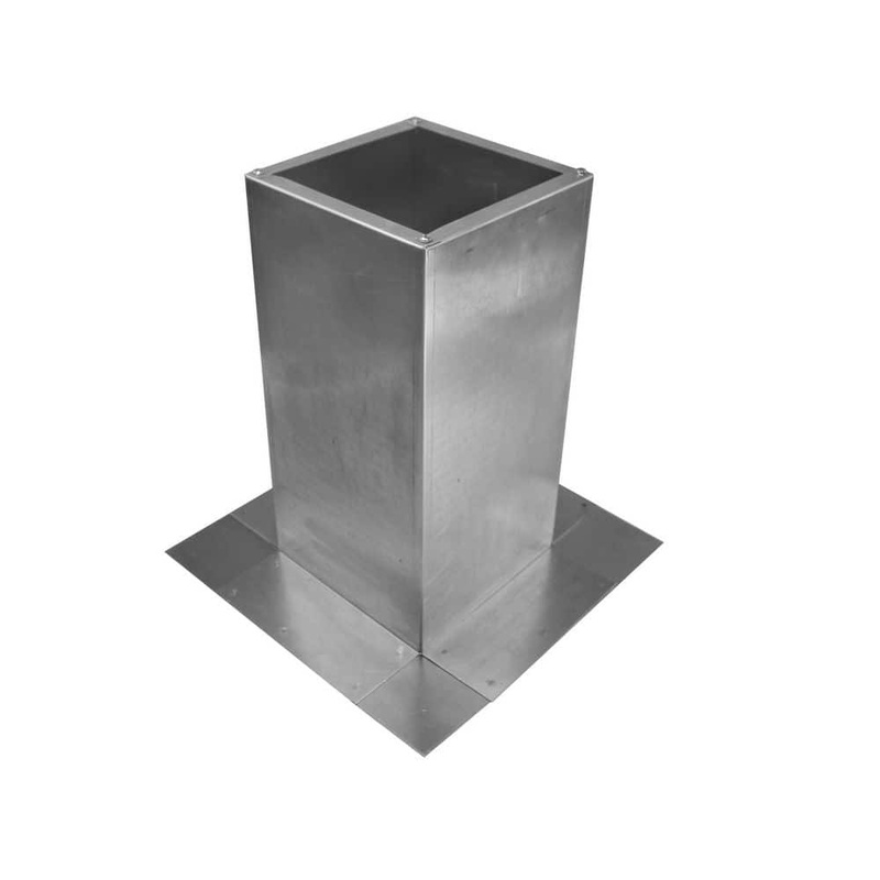Active Ventilation Box is 6 in. Wide x 6 in. Long x 12 in. High Aluminum Roof Curb RC-3-H12