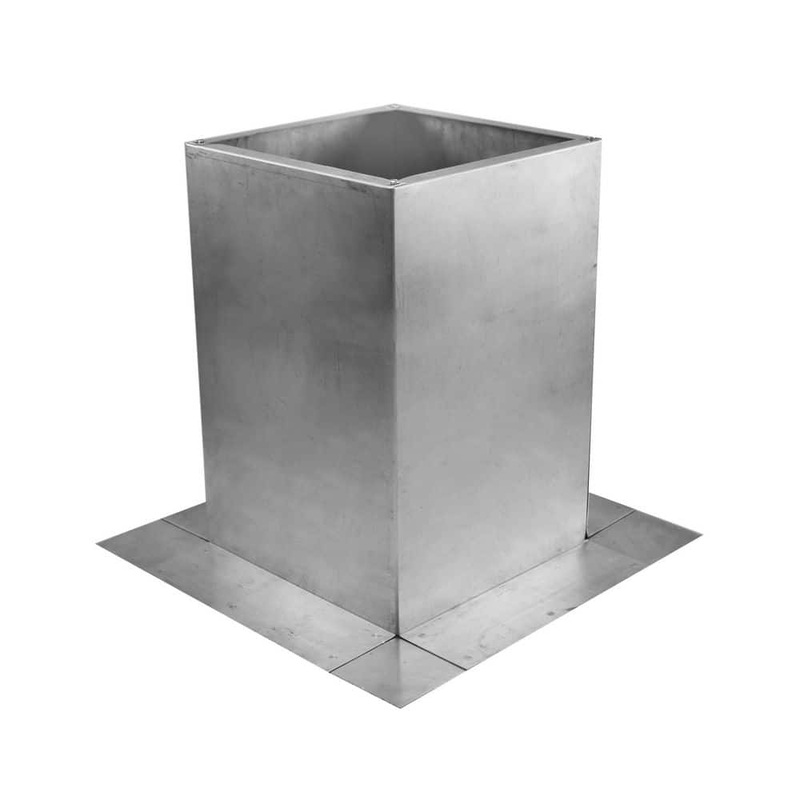 Active Ventilation Box is 7 in. Wide x 7 in. Long x 12 in. High Aluminum Roof Curb RC-4-H12