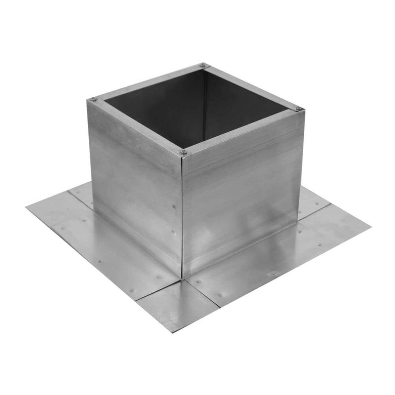 Active Ventilation Box is 7 in. Wide x 7 in. Long x 6 in. High Aluminum Roof Curb RC-4-H6