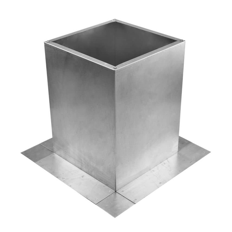 Active Ventilation Box is 8 in. Wide x 8 in. Long x 12 in. High Aluminum Roof Curb RC-5-H12
