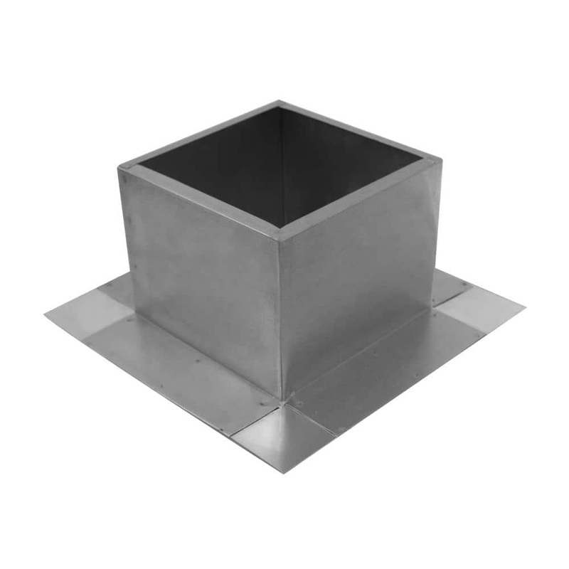 Active Ventilation Box is 8 in. Wide x 8 in. Long x 6 in. High Aluminum Roof Curb RC-5-H6