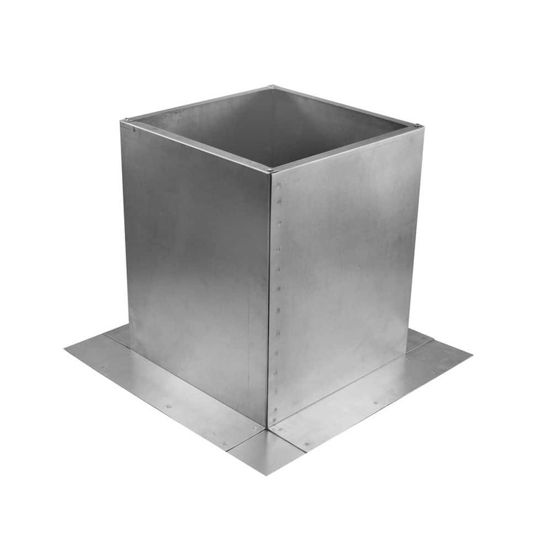 Active Ventilation Box is 9 in. Wide x 9 in. Long x 12 in. High Aluminum Roof Curb RC-6-H12