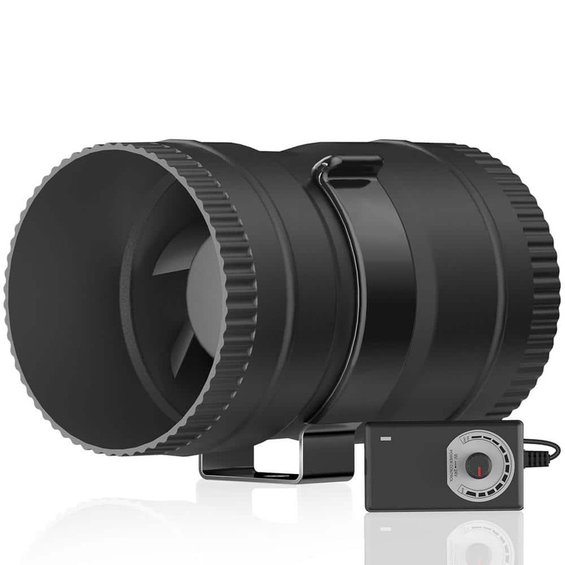 Angel Sar 3 in. 130 CFM Inline Marine Bilge Blower Fan with Speed Controller, Low Noise Inline Duct Fan BP10RN48