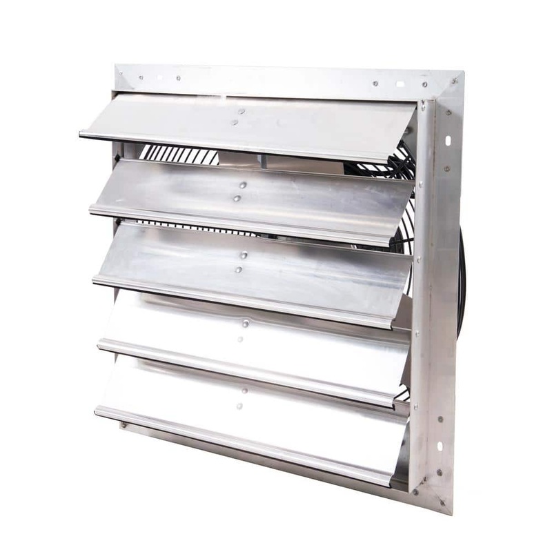 Hessaire 3340 CFM Shutter Exhaust Fan Wall Mounted, 20 in. Propeller 20SFV-H