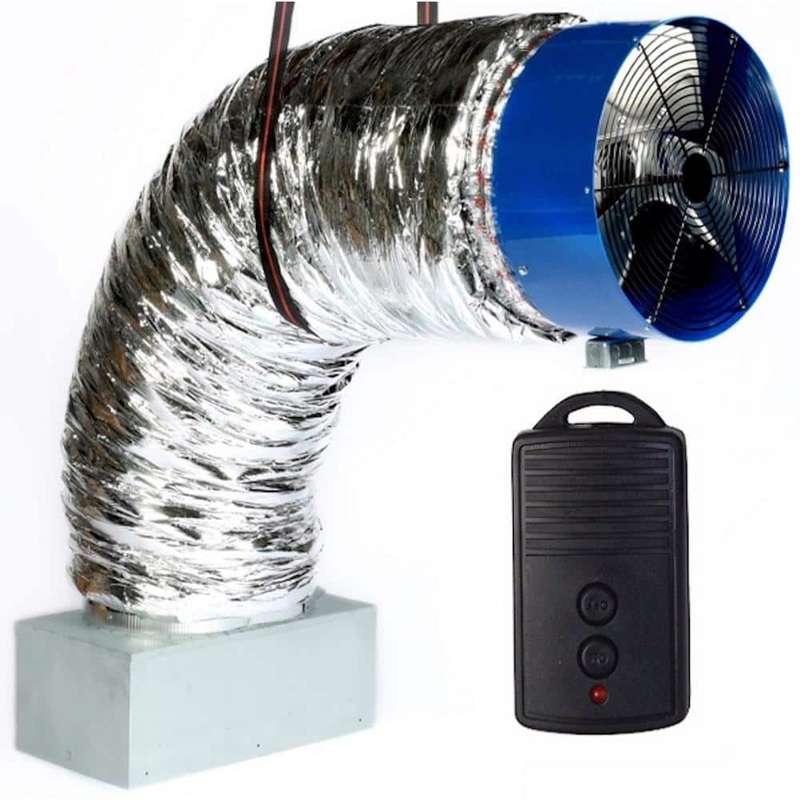 QA-Deluxe 5500 CFM Energy Efficient Whole House Fan Includes Plug and Play 1-Speed Remote Control QA-Deluxe 5500(R)