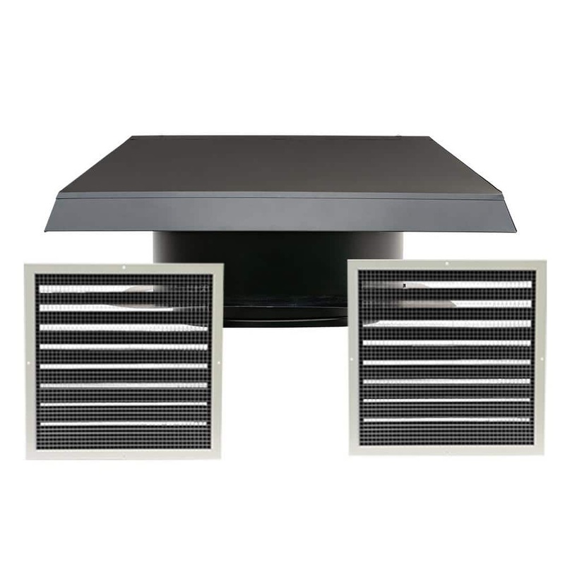 QuietCool 3543 CFM Roof Mount Whole House Fan for Flat Roofs RM WHF-4.0-DG2