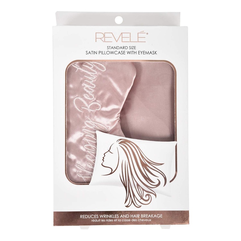 REVEL Satin Sleep Set – Includes 1 Satin Pillowcase 1 Satin Eye Mask