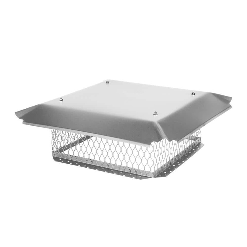 BigTop 14 in. x 14 in. x 8 in. H Chimney Cap in Stainless Steel BT1414