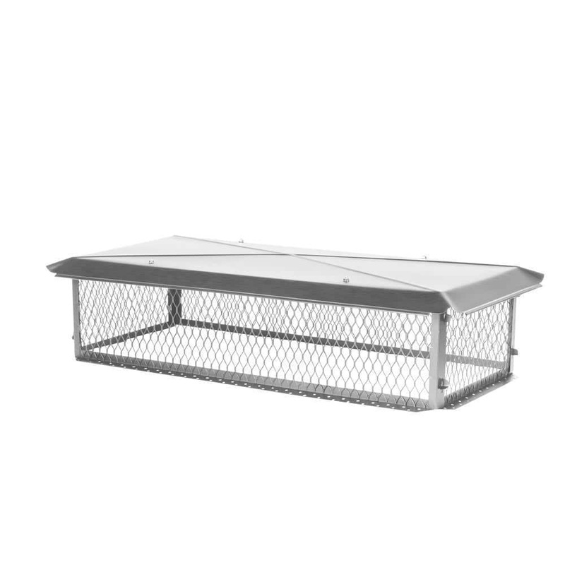 BigTop 35 in. x 17 in. x 10 in. H Chimney Cap in Stainless Steel BT1735K-10W