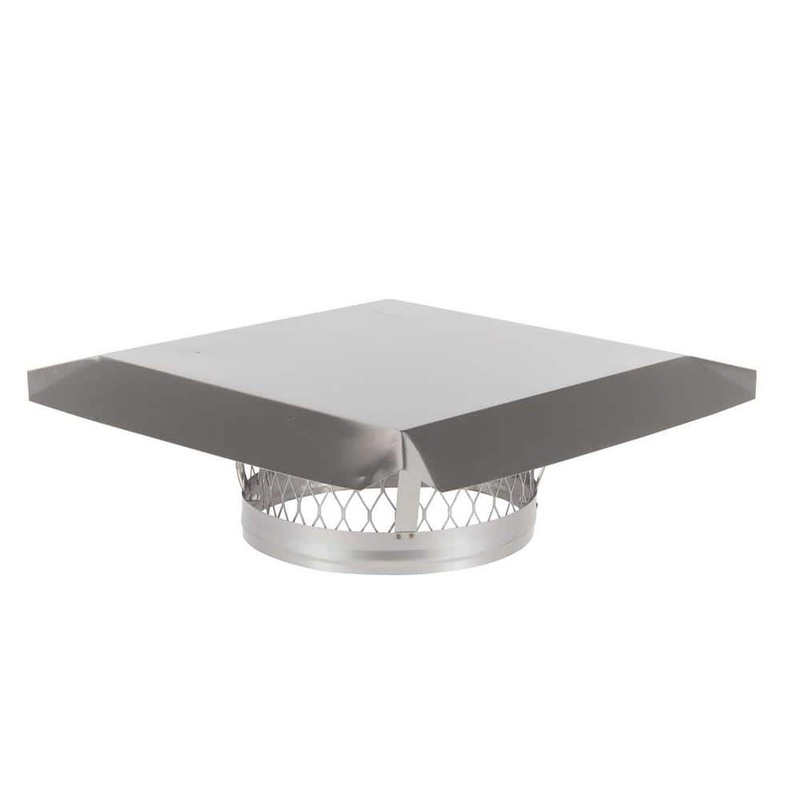 HY-C 10 in. Round Clamp-On Single Flue Liner Chimney Cap in Stainless Steel LC10