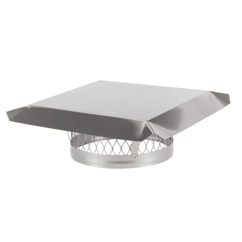 HY-C 11 in. Round Clamp-On Single Flue Liner Chimney Cap in Stainless Steel LC11