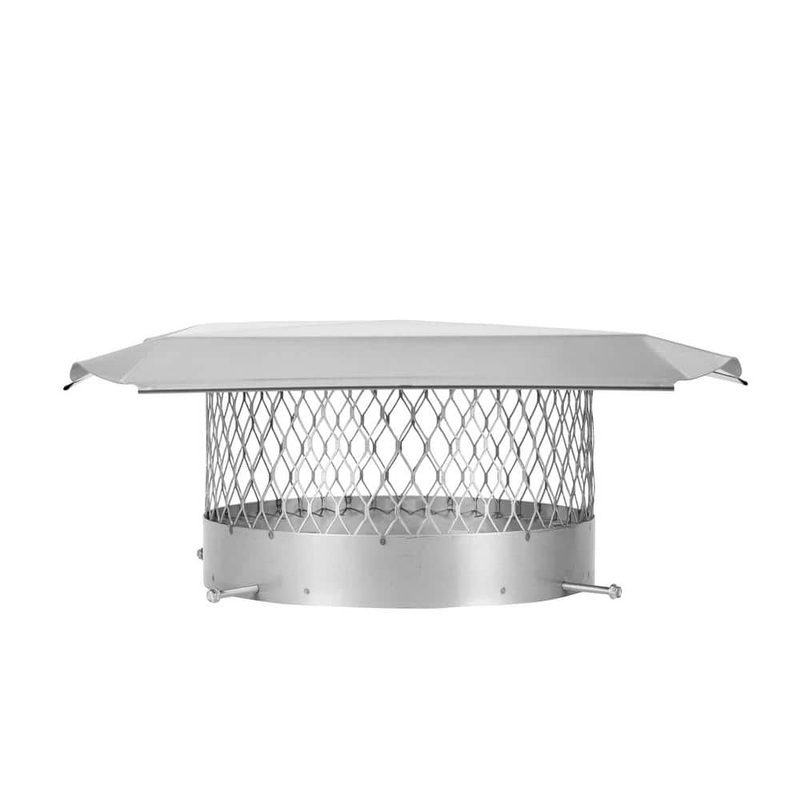 HY-C 12 in. Round Bolt-On Single Flue Chimney Cap in Stainless Steel SS12U