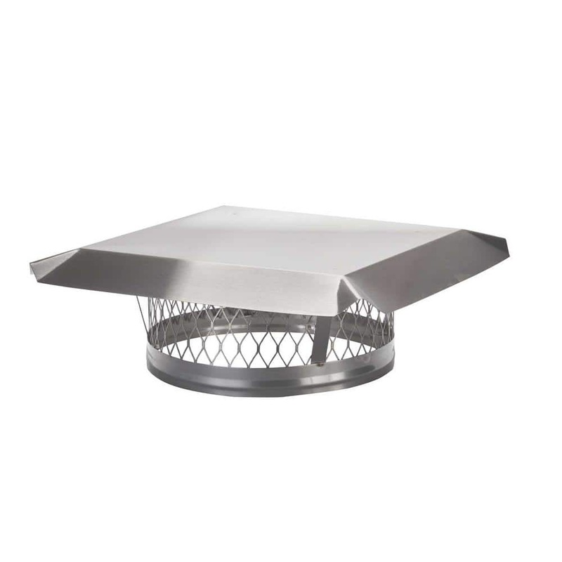 HY-C 12 in. Round Clamp-On Single Flue Liner Chimney Cap in Stainless Steel LC12