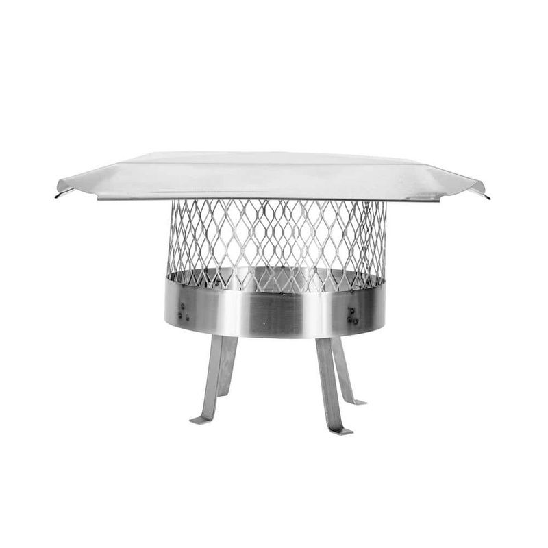 HY-C 12 in. Round Slip-In Welded Leg Single Flue Chimney Cap in Stainless Steel SS813U