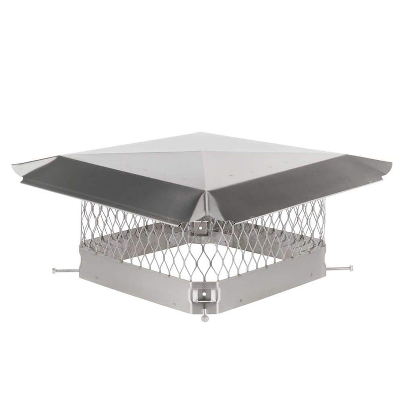 HY-C 13 in. x 13 in. Bolt-On Single Flue Chimney Cap in Stainless Steel SS1313U