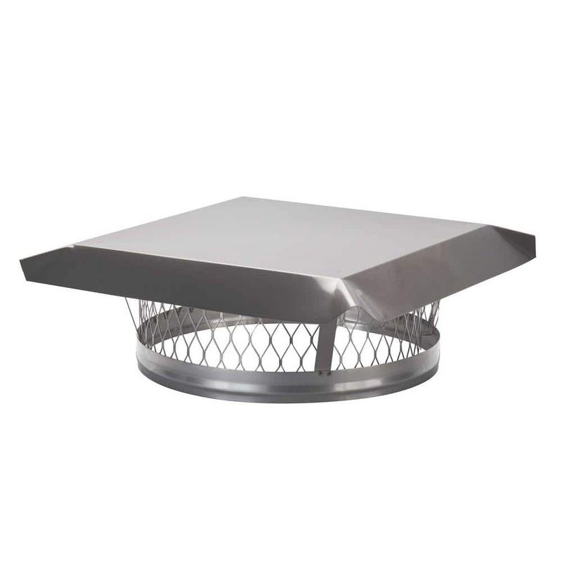 HY-C 14 in. Round Clamp-On Single Flue Liner Chimney Cap in Stainless Steel LC14