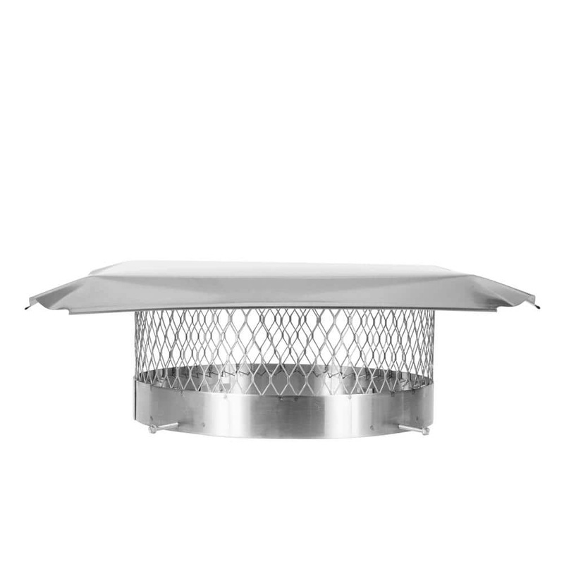HY-C 16 in. Round Bolt-On Single Flue Chimney Cap in Stainless Steel SS16U