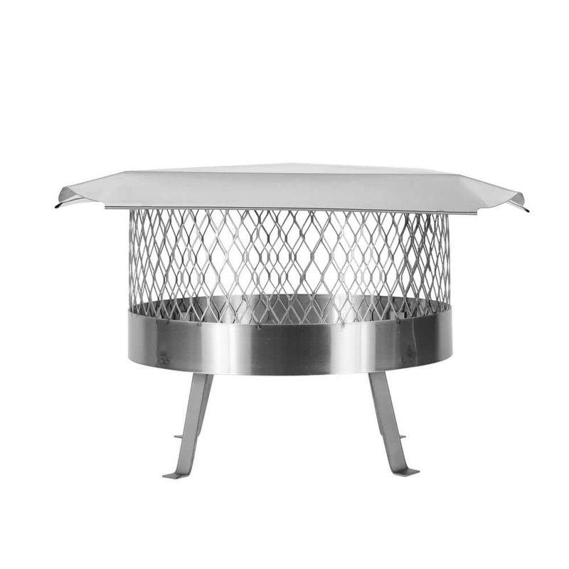 HY-C 16 in. Round Slip-In Welded Leg Single Flue Chimney Cap in Stainless Steel SS816U