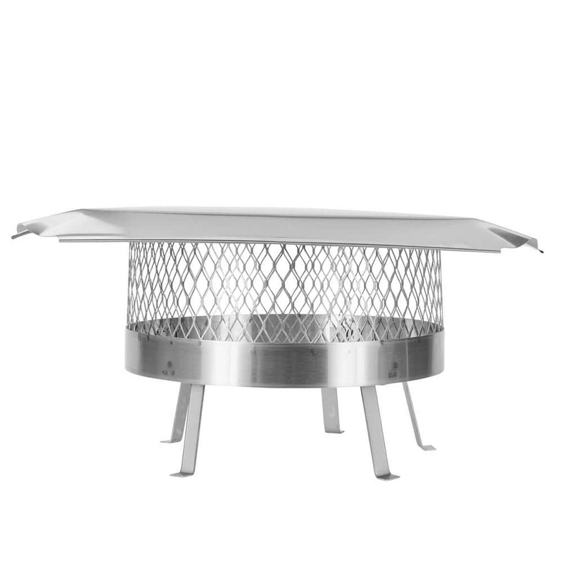 HY-C 18 in. Round Slip-In Welded Leg Single Flue Chimney Cap in Stainless Steel SS818U