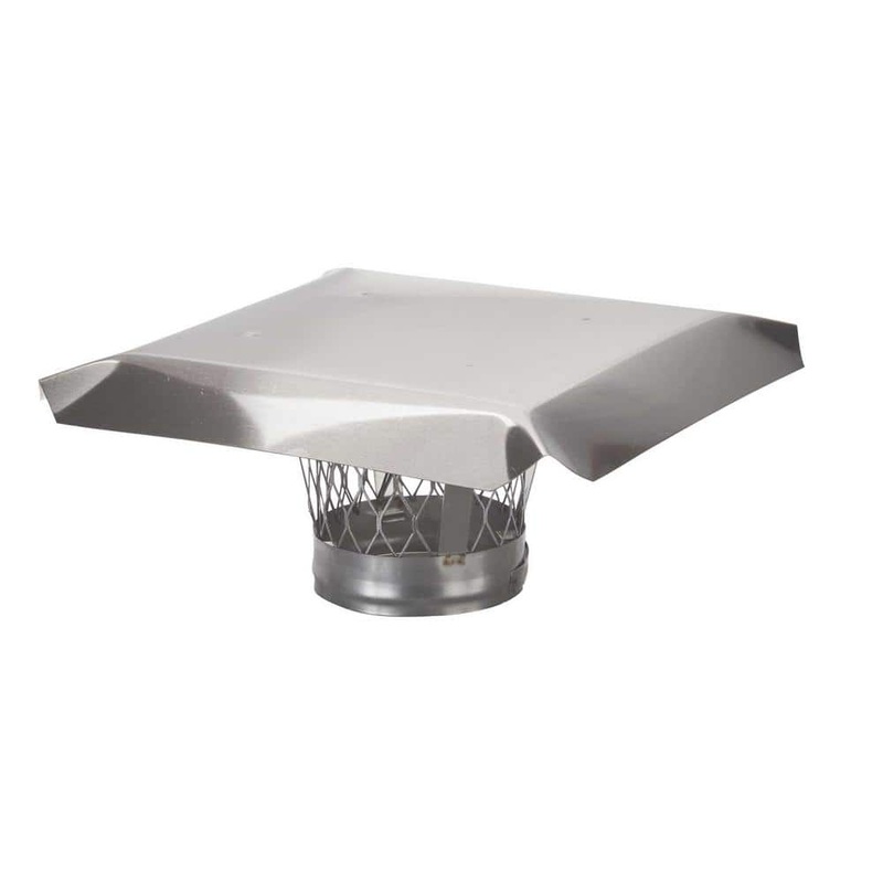 HY-C 5 in. Round Clamp-On Single Flue Liner Chimney Cap in Stainless Steel LC5