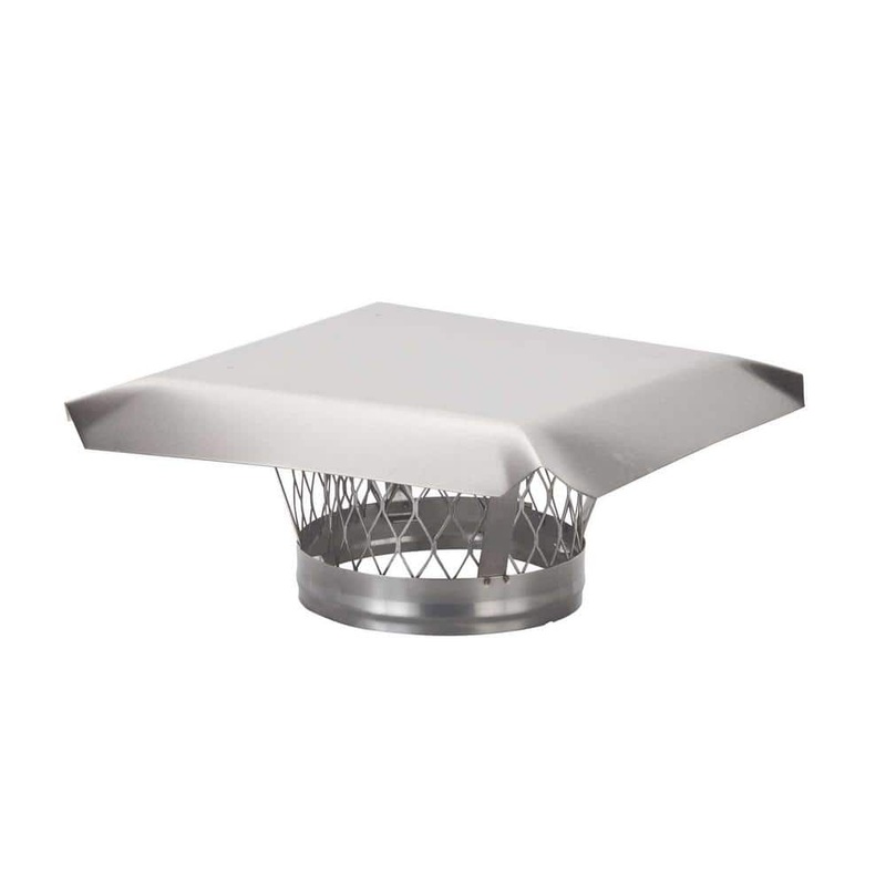 HY-C 7 in. Round Clamp-On Single Flue Liner Chimney Cap in Stainless Steel LC7