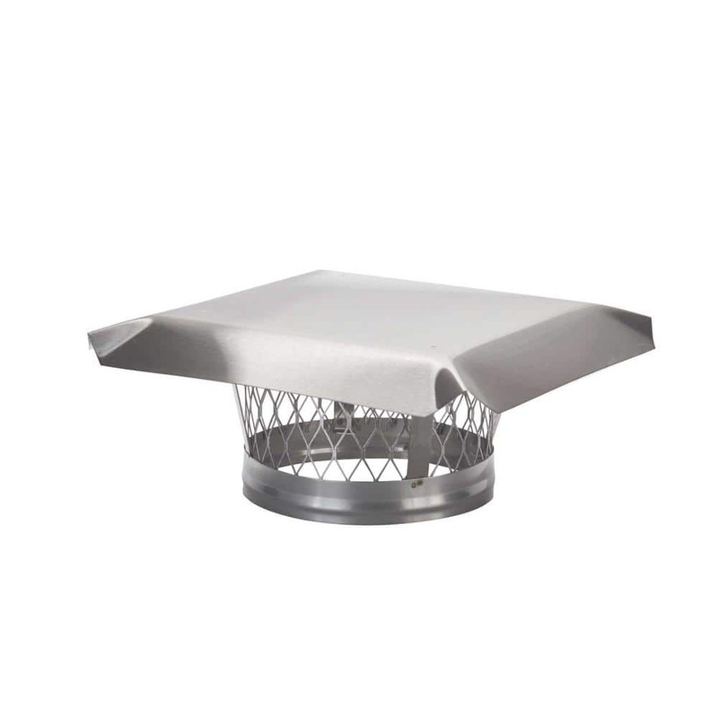 HY-C 8 in. Round Clamp-On Single Flue Liner Chimney Cap in Stainless Steel LC8